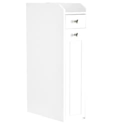 VASAGLE Slim Storage Cabinet, Narrow Storage Organizer with Slide Out Drawers, Freestanding Toilet Paper Holder, Small Space Skinny Cabinet for Bathroom Kitchen Corner, Cloud White UBBC847P31