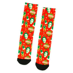 Bioworld Elf The Movie Buddy OMG! Santa! I Know Him! Sublimation Mid-Calf Crew Socks