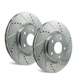 APF ALL PERFORMANCE FRICTION Rear Zinc Drilled/Slot Brake Rotors for Honda Prelude 1997-2001 | OEM Fitment | Rust Resistance | Heat Displacement | 10YR WYT | 2 Rear Rotors