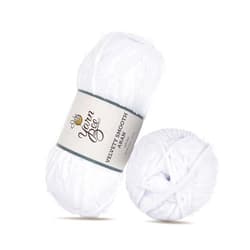 Hobby Lobby Yarn Bee 4 - Medium Yarn for Crocheting & Knitting – Soft Yarn Skein – 161 Yards of Polyester Yarn for Crocheting Blankets, Hats, & More – Craft Supplies for Handcrafting, White