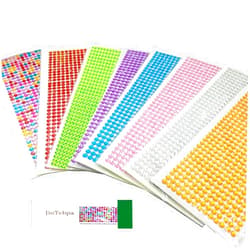 DoTebpa 4032 Pieces 6 mm Colorful Bling Rhinestone Sticker Sheet Gem Diamond self Adhesive for Scrapbooking Embellishments and DIY Crafts, Wedding, Decoration