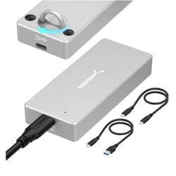 SABRENT USB 3.2 IP67 Water Resistant Tool Free Enclosure for M.2 PCIe NVMe and M.2 SATA SSDs (EC WPTF)