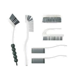 CN1ST 6 PCS Cleaning Brush, Scrub Brush Set for Kitchen and Bathroom Household Use with Various Brushes for Cleaning Dishes, Tiles, Corners and Floors