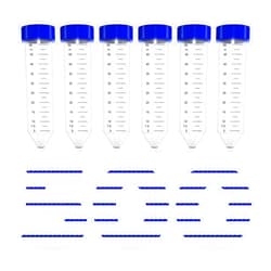 Membrane Solutions Conical Centrifuge Tubes 50mL, 500 Pack Sterile Plastic Test Tubes with Screw Caps, Polypropylene Container with Graduated and Write-on Spot