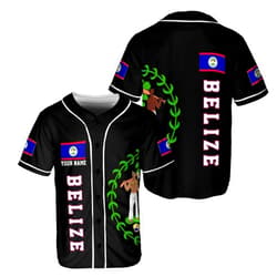 Generic Personalized Belize Baseball Jersey Shirt, Belizean Flag Jersey, Belizean Pride Jersey for Men and Women