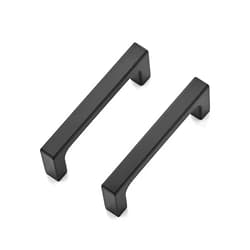 Ravinte Square Cabinet Handles 10 Pack, Solid Kitchen Cabinet Pulls Drawer Pulls Kitchen Cabinet Hardware Flat Handles, 3 Inch, Matte Black