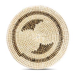 HNC ECOLIFE Rattan Wall Decor - Boho Wall Hanging Decorative Plate - Woven Trivets Handmade Placemats for Dining Table - Rattan Trivets - Subtle Gifts for Friends (30cm/11.7in)