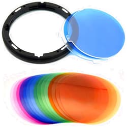 Godox AK-R16 Diffuser Plate with V11T Color Temperature Adjustment Gel Set 16 Color 32 Pieces for Godox V1-C, V1-N, V1-S Speedlite, AD200, AD200PRO with H200R Flash Head