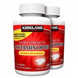Kirkland Signature Extra Strength Acetaminophen 500MG Caplets (1000 Count)
