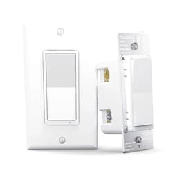 Eva Logik Smart Light Switch, On/Off, Single Pole & 3 Way, Aluminium Plate, 2.4G WiFi Light Switch, Needs Neutral Wire, No Hub Required, Worlks with Alexa and Google Home, ETL and FCC Listed