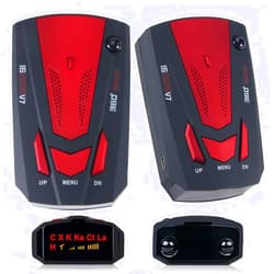 Paddsun Radar Detectors for Cars: Speed Sentinel Radar Detector Long Range Detection 360 Degree,LED Display,Voice Alerts,Mute Memory for City Road/Highway, Ideal Gifts, Red