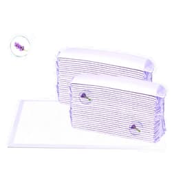 MKOBAT 50 Count Cat Litter Pads 16.9 x 11.4 Inch Cat Pad Refills for Litter Box Super Absorbent Leak-Proof, Pee Pads for Cats Litter Box Fresh Lavender Scented (Purple)