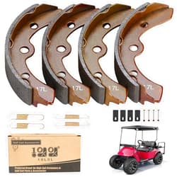 10L0L Golf Cart Brake Shoes Kit for Club Car DS & Carryall 1981-1994 OEM 101146302 101880701, EZGO XI-Serial 1983-1986, Yamaha G1 1978-1980, etc