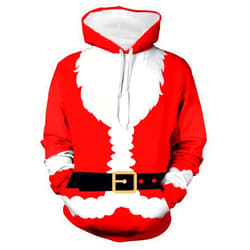 Hisayhe Mens Santa Claus Funny Sweatshirt Christmas 3D Novelty Fashion Pullover Hoodies