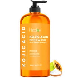 Healov Kojic Acid Soap for Hyperpigmentation – Skin Brightening Kojic Papaya Body Wash – Dark Spot Soap Reduces Acne, Scars, and Evens Skin Tone – Turmeric Body Wash for Brighter Glowing Skin