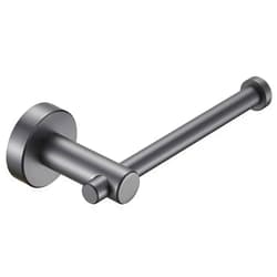 Taivoze Matte Gray Toilet Paper Holder Stainless Steel, Modern Round Tissue Roll Holders Wall Mount, Toilet Paper Roll Dispenser Bathroom 6.77 inch TP Holder for Kitchen Washroom