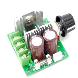 RioRand 12V-40V 10A PWM DC Motor Speed Controller with Knob-High Efficiency, High Torque, Low Heat Generating with Reverse Polarity Protection, High Current Protection