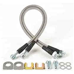 JEGS DOT Brake Hose Kit | Fits GM Metric (D154) Calipers | Made In USA | 10mm Banjo to 3/8