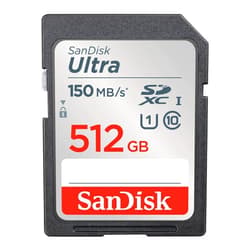 SanDisk 512GB Ultra SDXC UHS-I Memory Card - Up to 150MB/s, C10, U1, Full HD, SD Card - SDSDUNC-512G-GN6IN