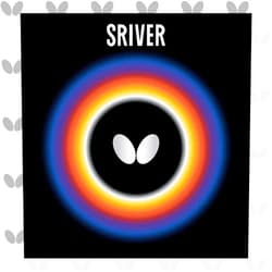 Butterfly Sriver Table Tennis Rubber | 1.5 mm, 1.7 mm, 1.9 mm, 2.1 mm, or MAX | Red or Black | 1 Inverted Table Tennis Rubber Sheet | Professional Table Tennis Rubber