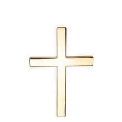 Generic Cross Metal Car 3D Sticker Cross Emblem for Car Motorcycle Scratched Decorative Car Logo Side Tail Logo (Gold)