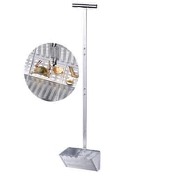 MUSVOH Sand Rake 47.5''，Beach Sand Rake Aluminium Alloy, Sand Flea Rake for Beach,and Wide Trapezoidal Basket