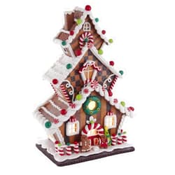 Kurt S. Adler 13-Inch Gingerbread Cookie 3-Layered LED House (GBJ0016)