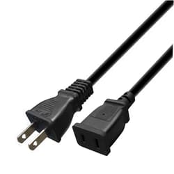 Toptekits (5ft/1.5m) USA Outlet Saver Power Extension Cord Cable 125V 10A 2-Prong 2 Outlets for NEMA 5-15P to NEMA 5-15R
