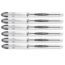 Uni-Ball Vision Elite Stick Roller Ball Pens, Bold Point, Black Ink, 6 Pens