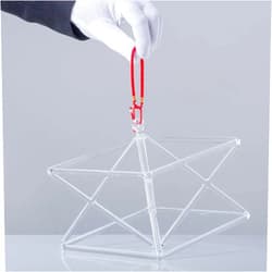 YongFeiCryatal 7 Inch Chakra Optically Clear Quartz Crystal Singing Merkaba Pyramid Healing Musical Instrument For Gift