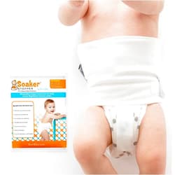 Baby Blowout Blocker Soaker Stopper Diaper Extender - Washable & Reusable Diaper Extension for Disposable Diapers and Cloth Diapers | Leakproof Diaper Cover Prevent Nighttime Leaks (White, Size 1 (14-20 Inch Waist))