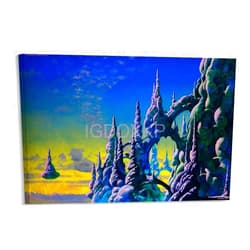 ALPTEC Roger Dean Art Poster Painting Wall Art Poster 10 Canvas Painting Wall Art Poster for Bedroom Living Room Decor 12x08inch(30x20cm) Frame-Style