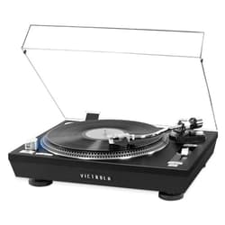 Victrola Pro Series USB Record Player with 2-Speed Turntable and Dust Cover, Black