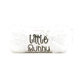 Premier Yarns Little Bunny Yarn, Bulky Weight Plush Knitting and Crocheting Yarn, 100% Polyester, White, 3.5 oz, 109 yards