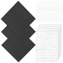 SINSETU Graduation Cap Decorations, 4 Sheets White Alphabet Stickers with 2 Pcs Self Adhesive Pearl Diamond Sticker and 3 Pcs Black Glitter Paper, Letters Numbers Kit for Mailbox, DIY Craft, Decoration Arts