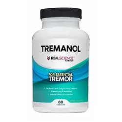 Real Science Nutrition Tremanol – All Natural Essential Tremor Herbal Supplement - May Provide Long-Term Relief for Shaky Hands, Arm, Leg, & Voice Tremors (60 Capsules)