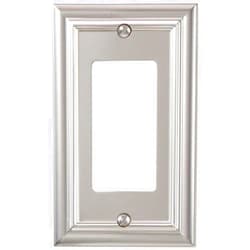 Amerelle Continental Single Rocker Cast Metal Wallplate in Satin Nickel