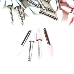 Airgoesin 30pcs Composite Polishing Burs Kit Resin Base for Low Speed Contra Angle Kit RA Shank Latch Type 2.35mm for Ceramic Porcelain Jewelry Beads Nails Polishing Grainding Burs Fits Dremel