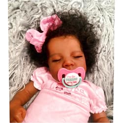 KAWAYII 19inch Biracial Realistic Reborn Baby Doll Lifelike Reborn Baby Dolls Black Girl African American Reborn Toddler Real Life Newborn Baby Doll Gifts for Kids Age 3+