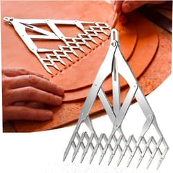 Dreyoo 1 Pcs Equal Spacing Divider Tool, Leather Equally Spacing Divider for Quick Mark, Drawing Perspective Grid, Bag Making Decorative Nail Tool, Adjustable Range 3 to 25.5mm, Stainless L/11 Teeth