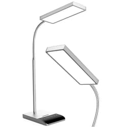 LEPOWER Desk Lamp, 800LM LED for Home Office, 12W Reading for Desk, Eye-Caring Light, Touch Table Gooseneck Lamp, 50 Lighting Modes, Bright for Bedroom, Study (Grey)