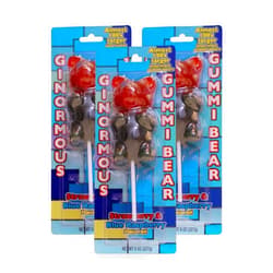 Candylandia Ginormouse Gummy Bear - Sticky-Free Fruit Gummies on A Stick - Giant Gummy Bear Candy for Birthday Parties, Holidays, Candy Buffets, & More - Chewy Party Candy - Pack of 3