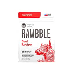 BIXBI Rawbble Freeze Dried Dog Food, Beef Recipe, 12 oz - 98% Meat and Organs, No Fillers - Pantry-Friendly Raw Dog Food for Meal, Treat or Food Topper - USA Made in Small Batches