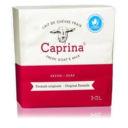 Caprina by Canus Fresh Goat's Milk Soap, Original, 3 bars 3.2 Ounces each