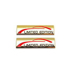 AxleZx 2X Chrome Metal Limited Edition Logo Car Emblem Premium 3D Sport Turbo Badge Auto Rear Trunk Sticker Side Fender Decal (Gold)