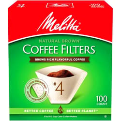 Melitta #4 Cone Coffee Filters, Unbleached Natural Brown, 100 Count (Pack of 3) 300 Total Filters Count - Packaging May Vary