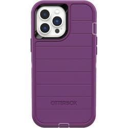 OtterBox iPhone 13 Pro Max & iPhone 12 Pro Max Defender Series Case - HAPPY PURPLE, rugged & durable, with port protection, includes holster clip kickstand