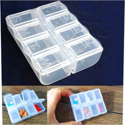 OwlkOrmy Clear Weekly Pill Case Pill Storage Box Transparent Travel Pill Organizer Food Grade PP Material Convenient to Carry (1)