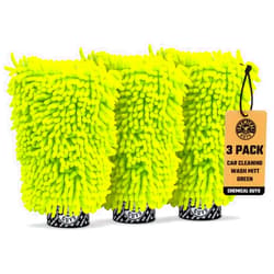 Chemical Guys, Chenille Premium Scratch-Free Microfiber Wash Mitt, Lime Green, 9.6