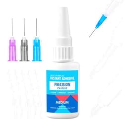 Acejoz Glue for Metal and Stones, Medium CA Glue Adhesive Quick Dry Model Glue with Precision Microtips Applicators for Jewelry Making Repairing Ceramic Hobby Crafts
